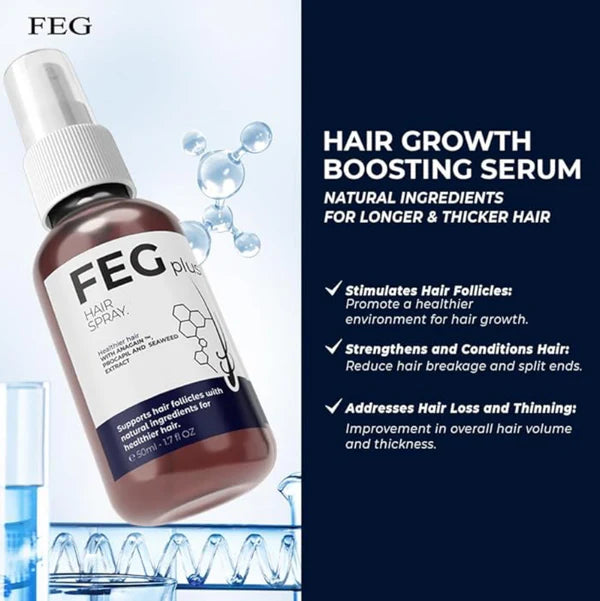 FEG PLUS Hair Growth & Hair Fall Solution Spray ( ORIGINAL ) - BY ZELRIYA - Zelriya