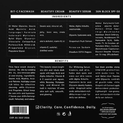 Clarvenza 4X – Premium Korean Skincare & Brightening Kit - By Zelriya