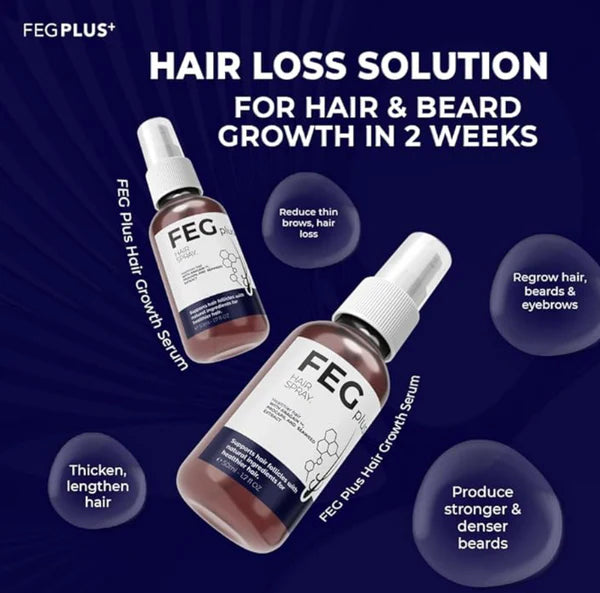 FEG PLUS Hair Growth & Hair Fall Solution Spray ( ORIGINAL ) - BY ZELRIYA - Zelriya