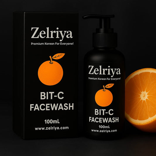 Zelriya BIT-C Face Wash – Vitamin C Powered Deep Cleanser with Glycerin & Lanolin (100ml)