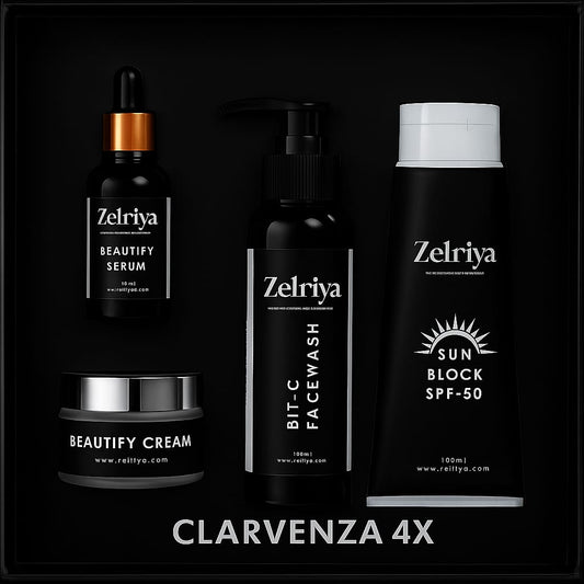 Clarvenza 4X – Premium Korean Skincare & Brightening Kit - By Zelriya