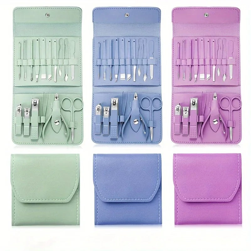 16pcs Professional Manicure & Pedicure Set - CC - Zelriya