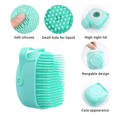 Baby Silicone Brush & Soap Dispenser Scrubber – Gentle, Hygienic & Easy-to-Use Bath Cleaner - Zelriya