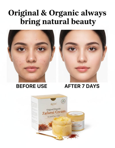 Zafarani Cream Organic and Original By Zelriya | Ultimate Brightening & Flawless Skin Solution