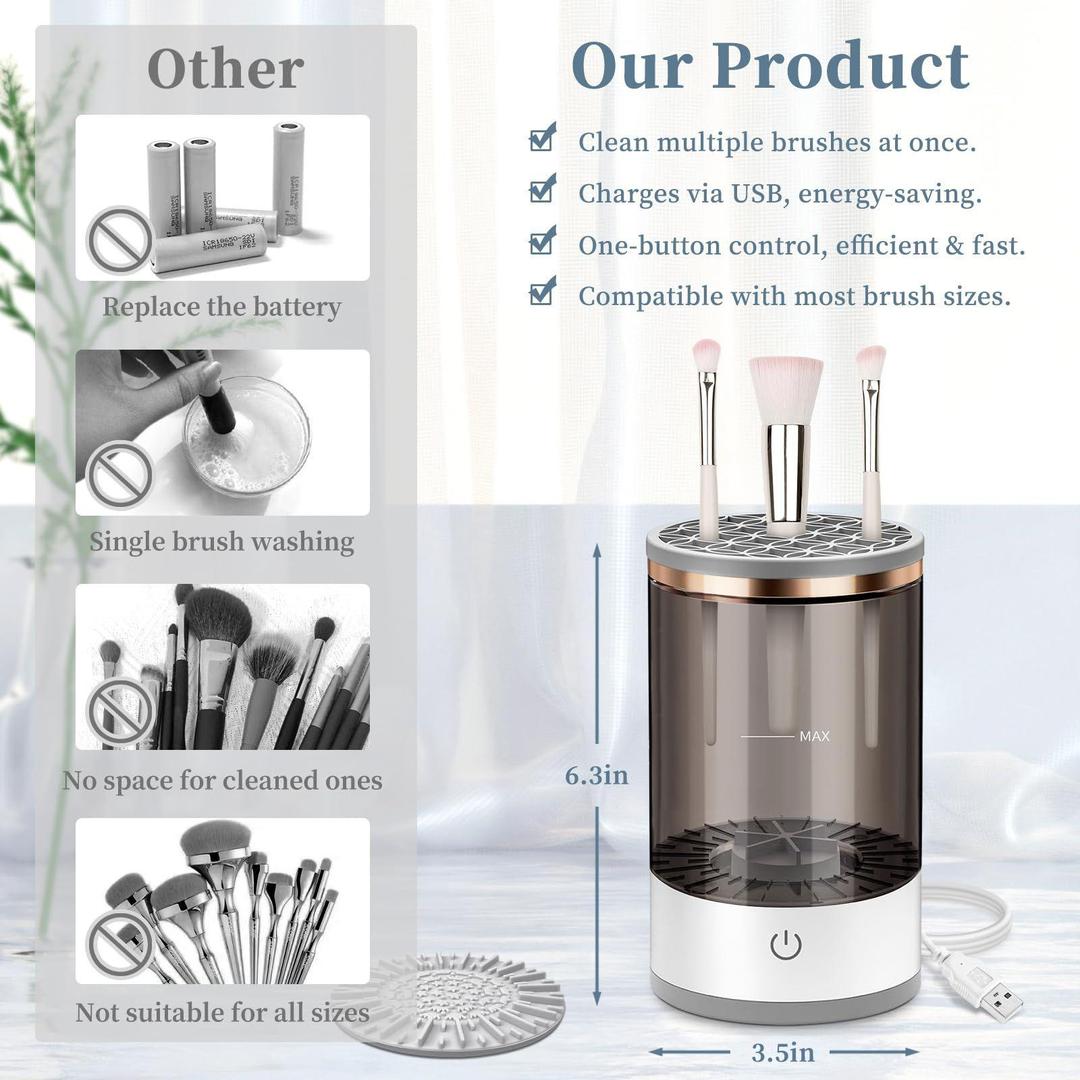Automatic Electric Makeup Brush Cleaner & Dryer - BY Zelriya - Zelriya